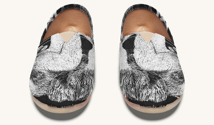 The Sloth Stays White Black Casual Shoes - Jaded Lament