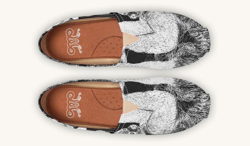 The Sloth Stays White Black Casual Shoes - Jaded Lament