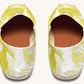 The Sloth Stays Yellow White Casual Shoes - Jaded Lament