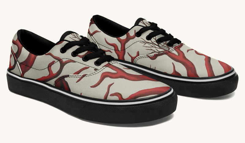 A Bloodroot Coral Sea Classic Shoes - Jaded Lament