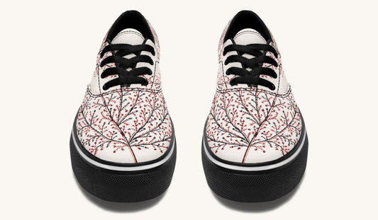 A Delicate Breath Red Classic Shoes - Jaded Lament