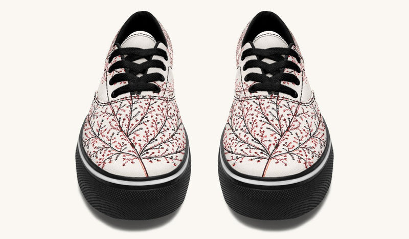 A Delicate Breath Red Classic Shoes - Jaded Lament