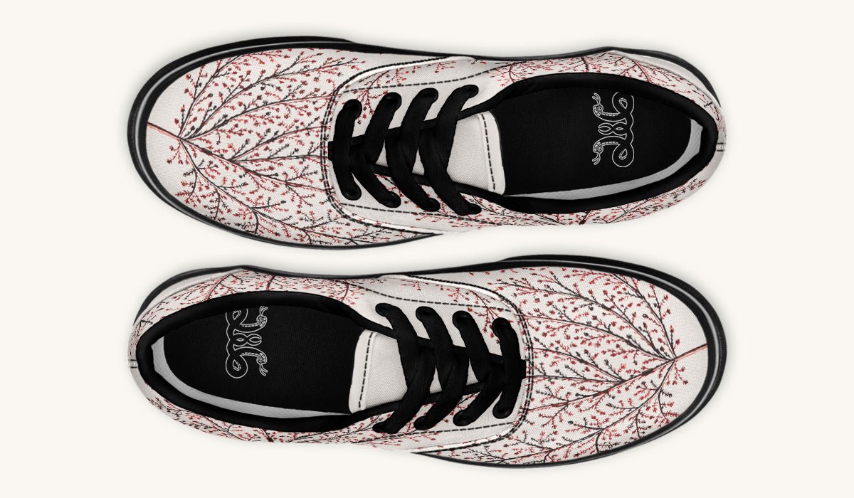 A Delicate Breath Red Classic Shoes - Jaded Lament