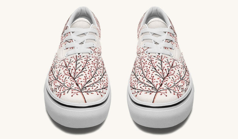 A Delicate Breath Red Classic Shoes - Jaded Lament