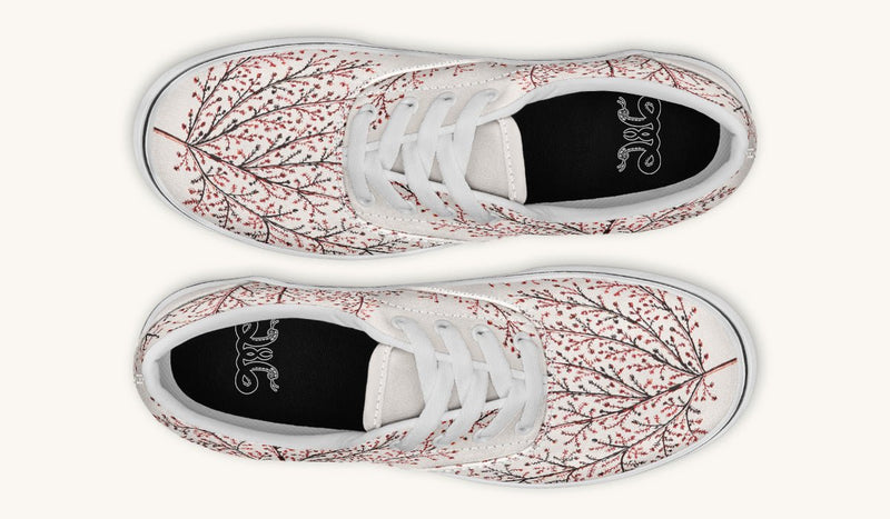 A Delicate Breath Red Classic Shoes - Jaded Lament