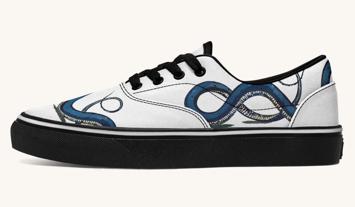 Blue Snake White Classic Shoes - Jaded Lament