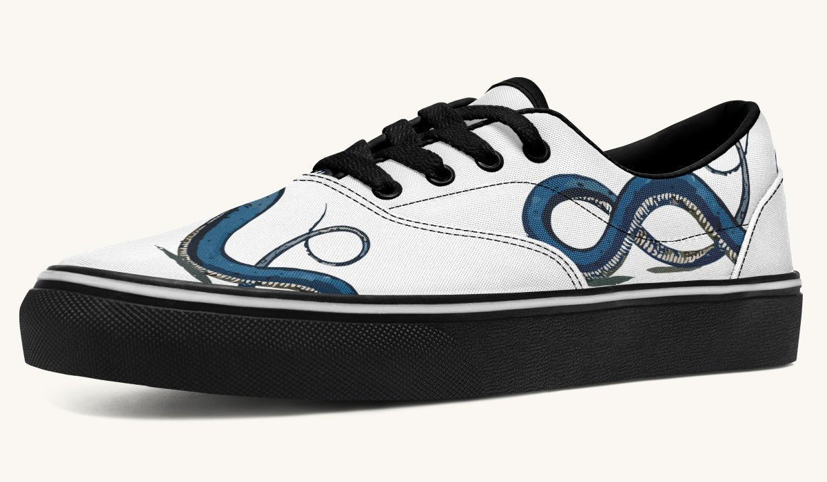 Blue Snake White Classic Shoes - Jaded Lament