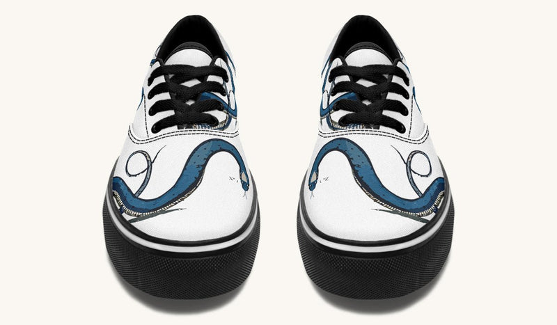 Blue Snake White Classic Shoes - Jaded Lament