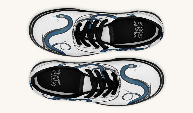 Blue Snake White Classic Shoes - Jaded Lament