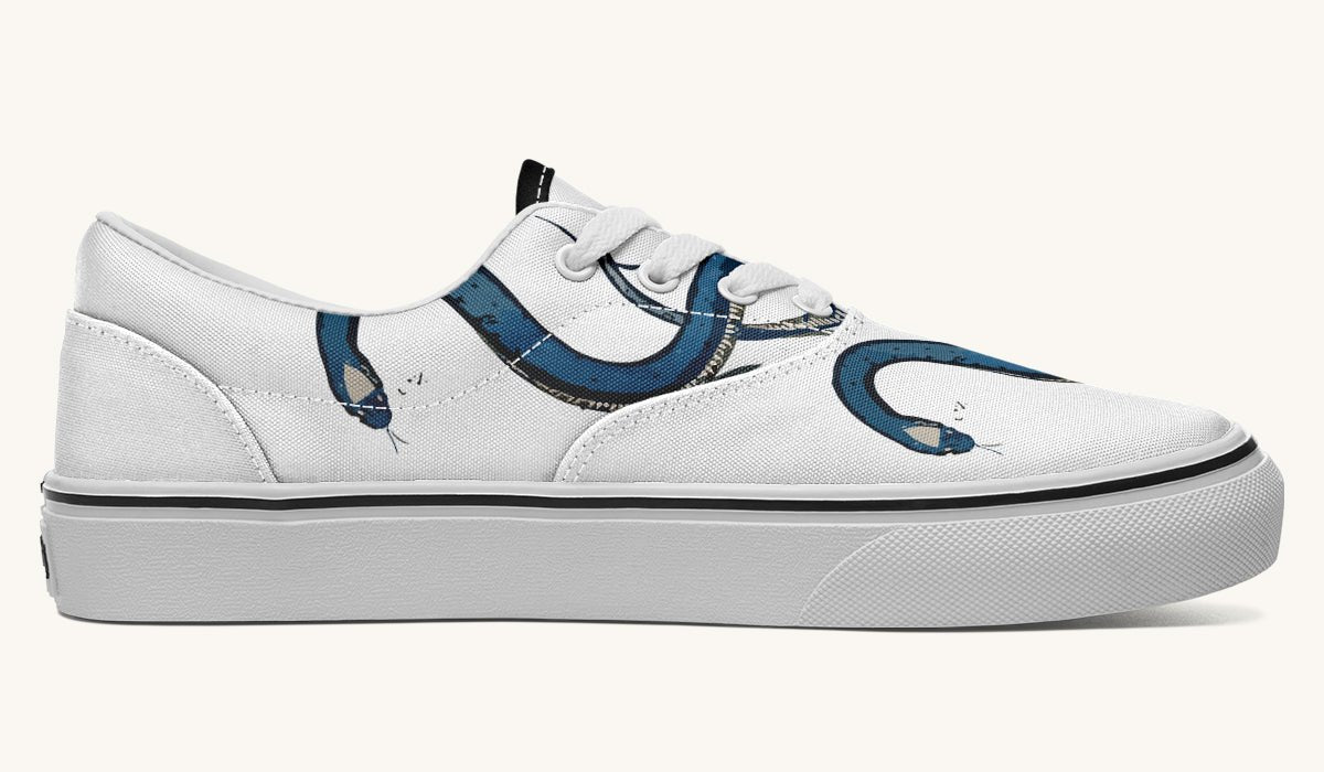 Blue Snake White Classic Shoes - Jaded Lament