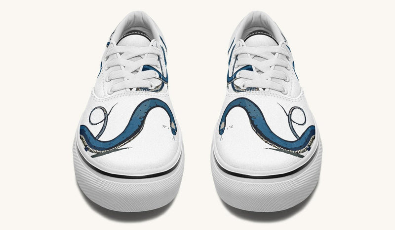 Blue Snake White Classic Shoes - Jaded Lament