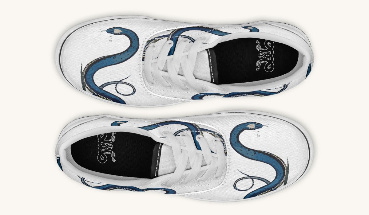 Blue Snake White Classic Shoes - Jaded Lament