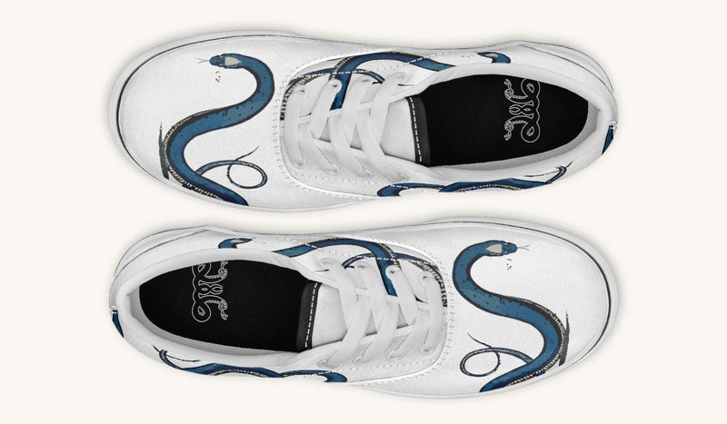 Blue Snake White Classic Shoes - Jaded Lament