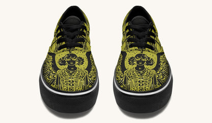 Call Upon the Star Green Black Classic Shoes - Jaded Lament