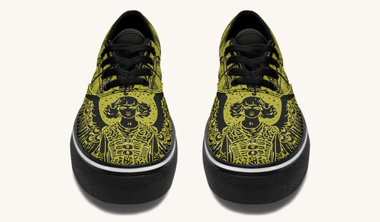 Call Upon the Star Green Black Classic Shoes - Jaded Lament