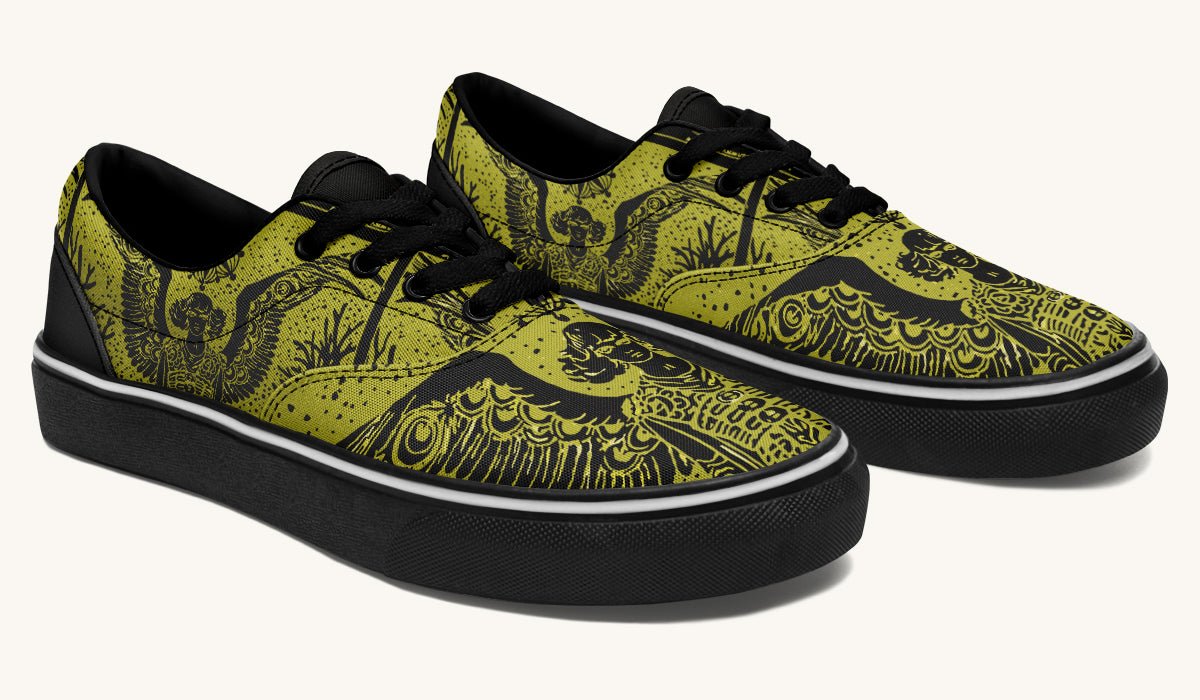 Call Upon the Star Green Black Classic Shoes - Jaded Lament