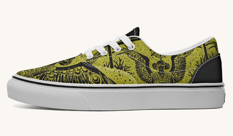 Call Upon the Star Green Black Classic Shoes - Jaded Lament