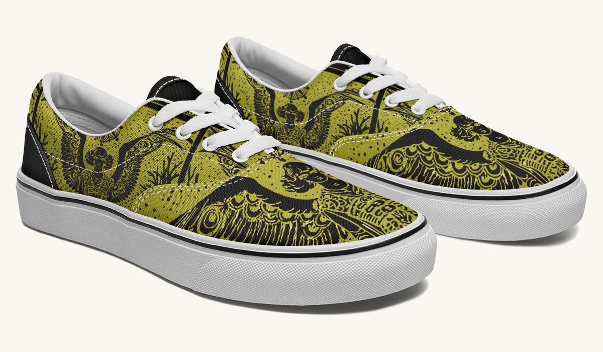 Call Upon the Star Green Black Classic Shoes - Jaded Lament