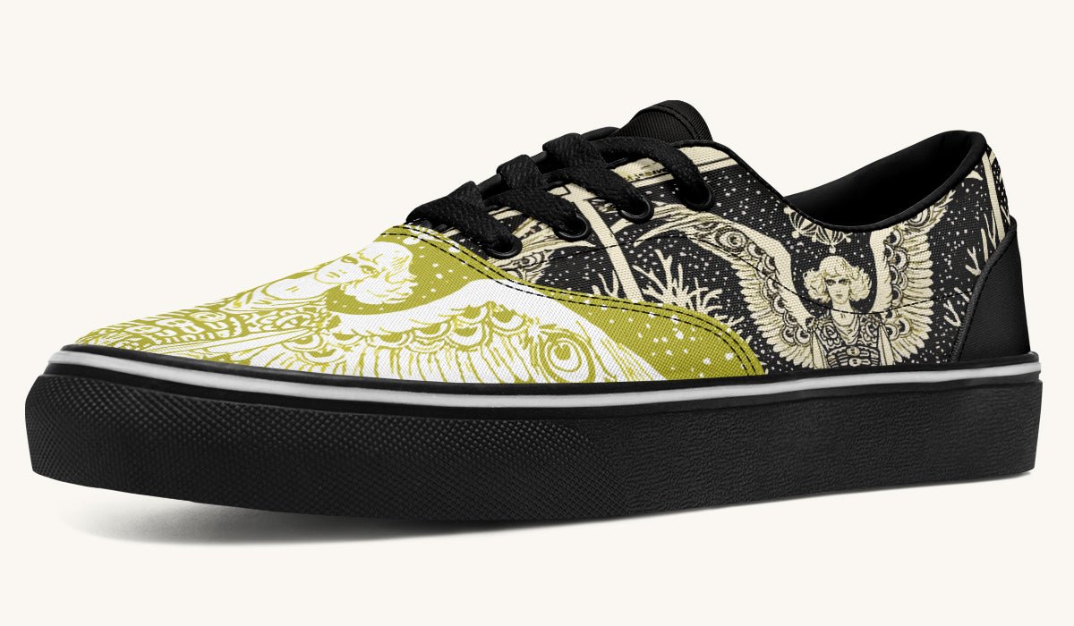 Call Upon the Star Green White Classic Shoes - Jaded Lament