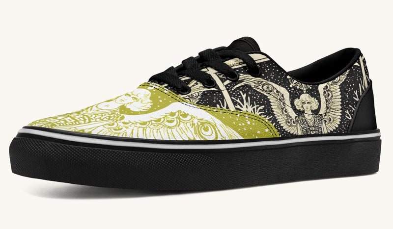 Call Upon the Star Green White Classic Shoes - Jaded Lament