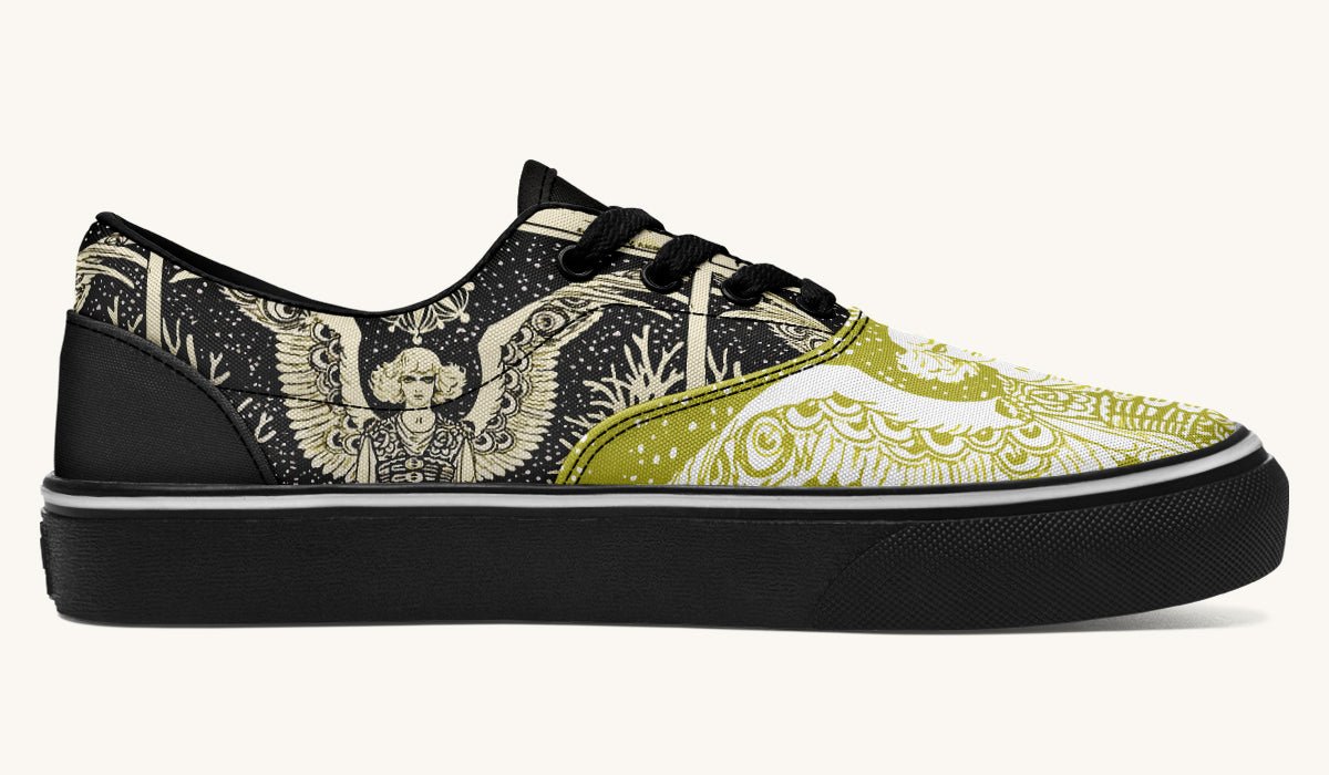 Call Upon the Star Green White Classic Shoes - Jaded Lament