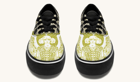 Call Upon the Star Green White Classic Shoes - Jaded Lament