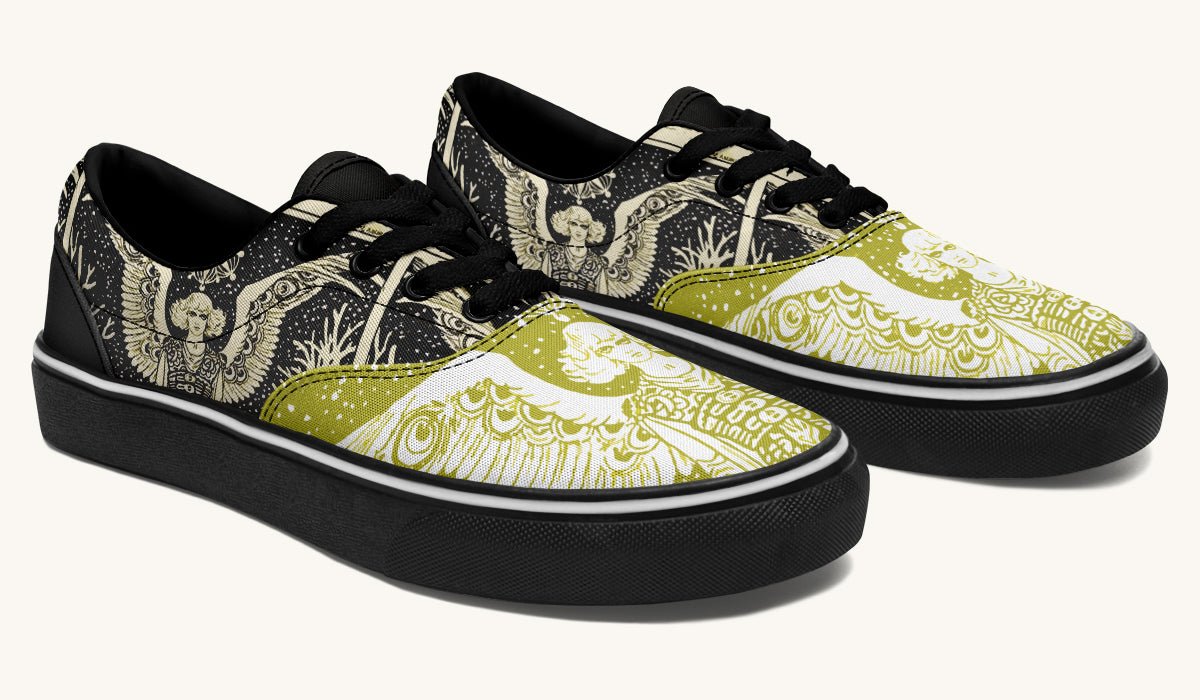 Call Upon the Star Green White Classic Shoes - Jaded Lament