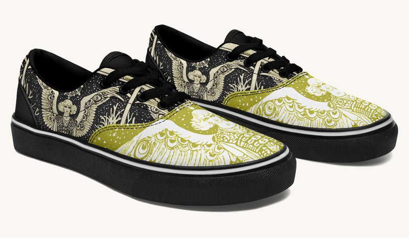 Call Upon the Star Green White Classic Shoes - Jaded Lament