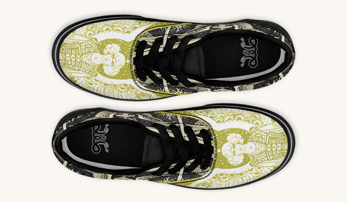 Call Upon the Star Green White Classic Shoes - Jaded Lament