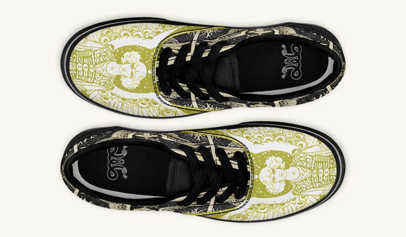 Call Upon the Star Green White Classic Shoes - Jaded Lament
