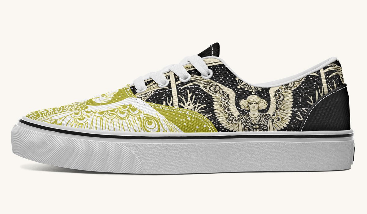 Call Upon the Star Green White Classic Shoes - Jaded Lament