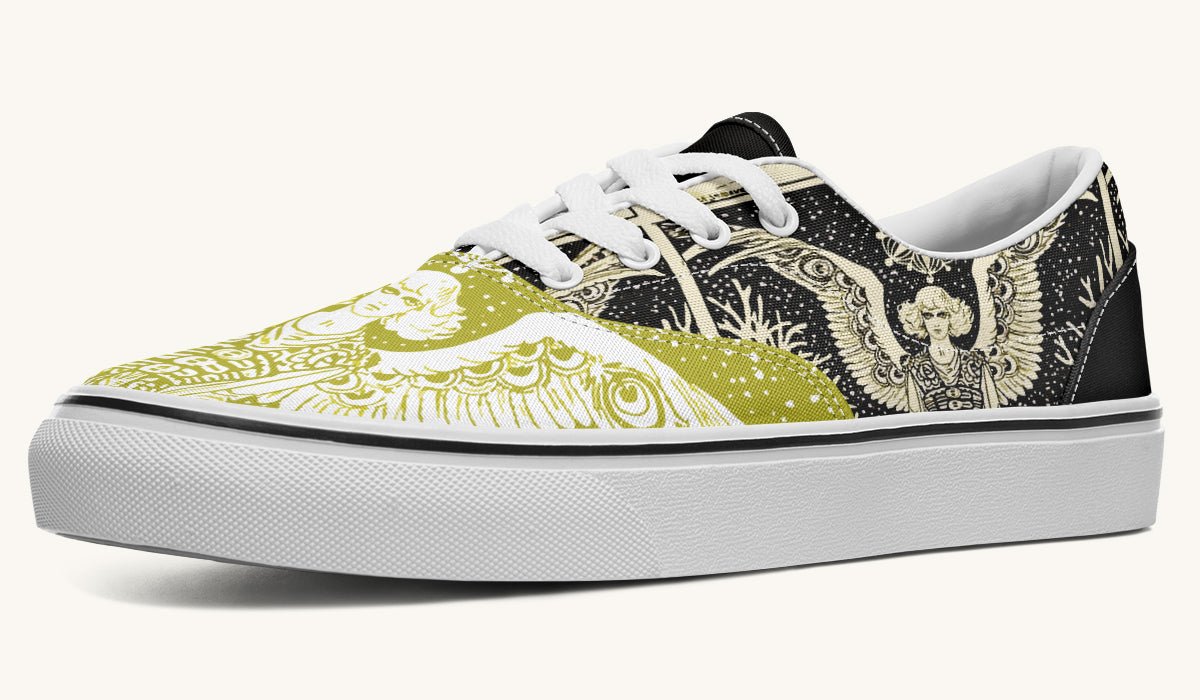 Call Upon the Star Green White Classic Shoes - Jaded Lament