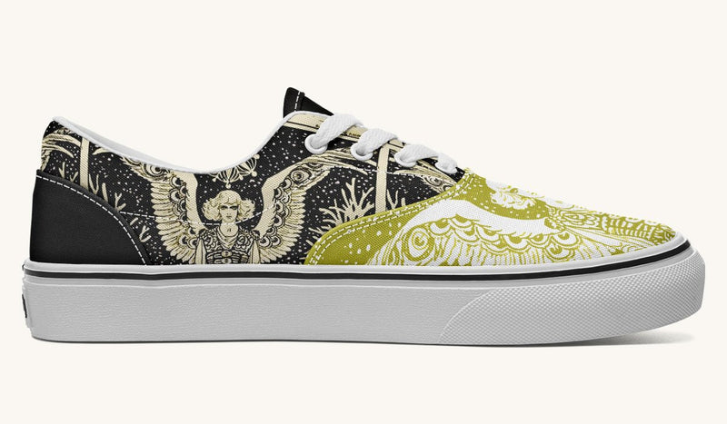 Call Upon the Star Green White Classic Shoes - Jaded Lament