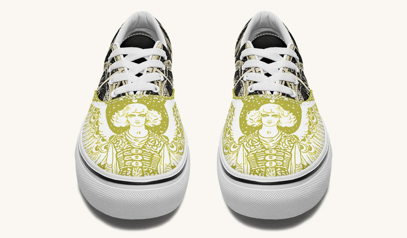 Call Upon the Star Green White Classic Shoes - Jaded Lament