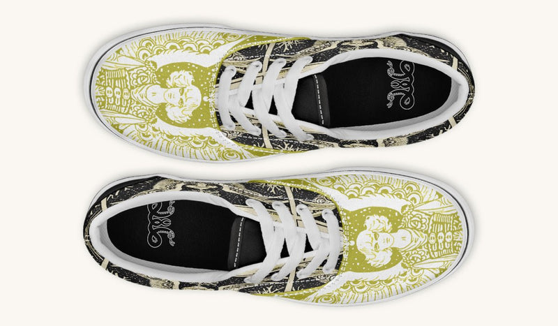 Call Upon the Star Green White Classic Shoes - Jaded Lament