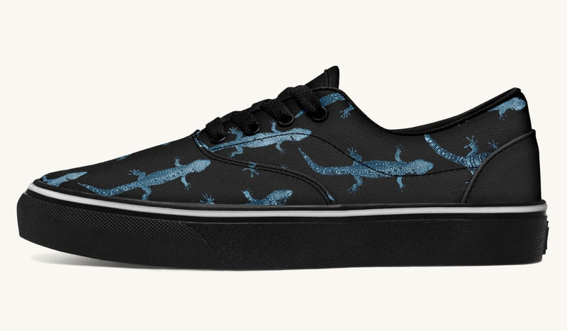 March of the Lizards Blue Black Classic Shoes - Jaded Lament