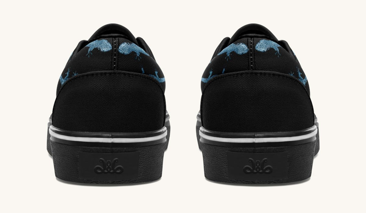 March of the Lizards Blue Black Classic Shoes - Jaded Lament