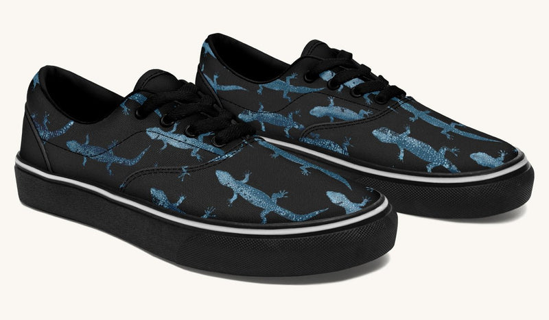 March of the Lizards Blue Black Classic Shoes - Jaded Lament