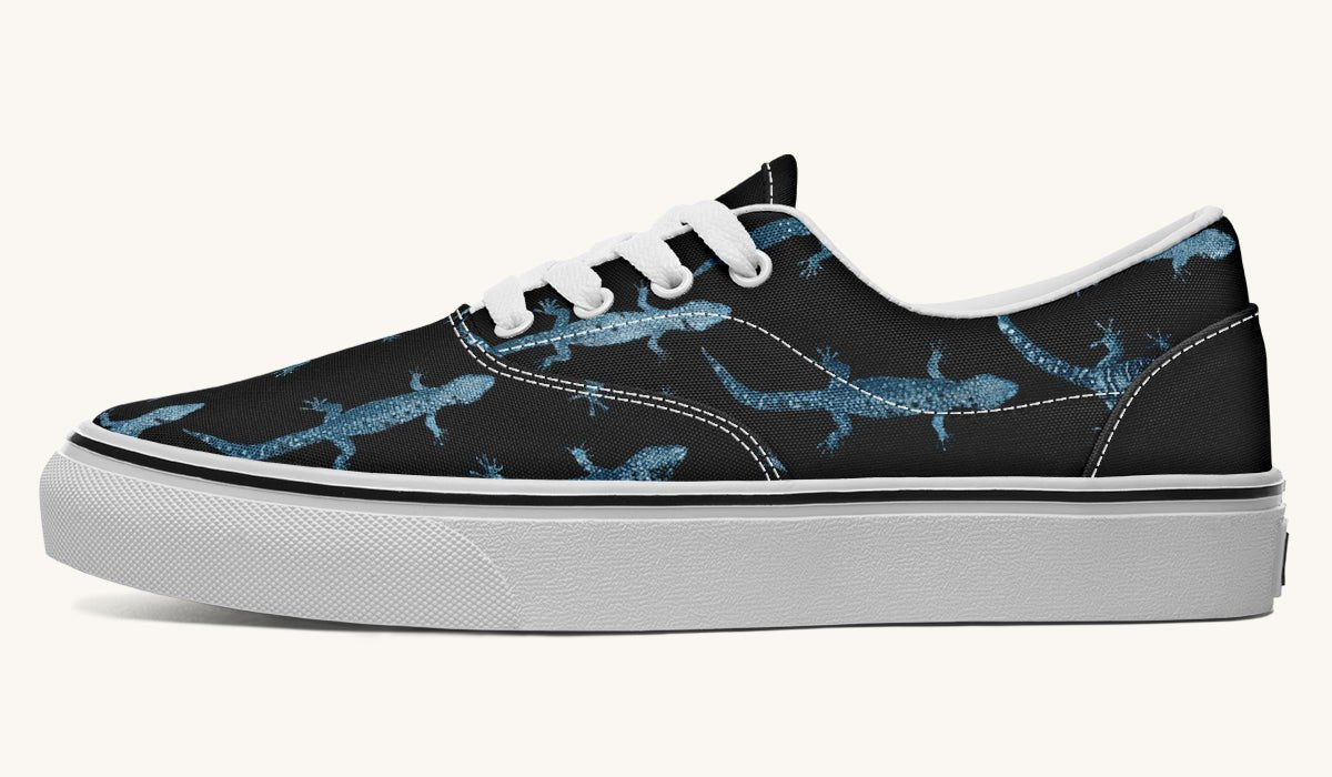 March of the Lizards Blue Black Classic Shoes - Jaded Lament