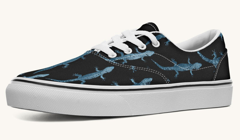 March of the Lizards Blue Black Classic Shoes - Jaded Lament