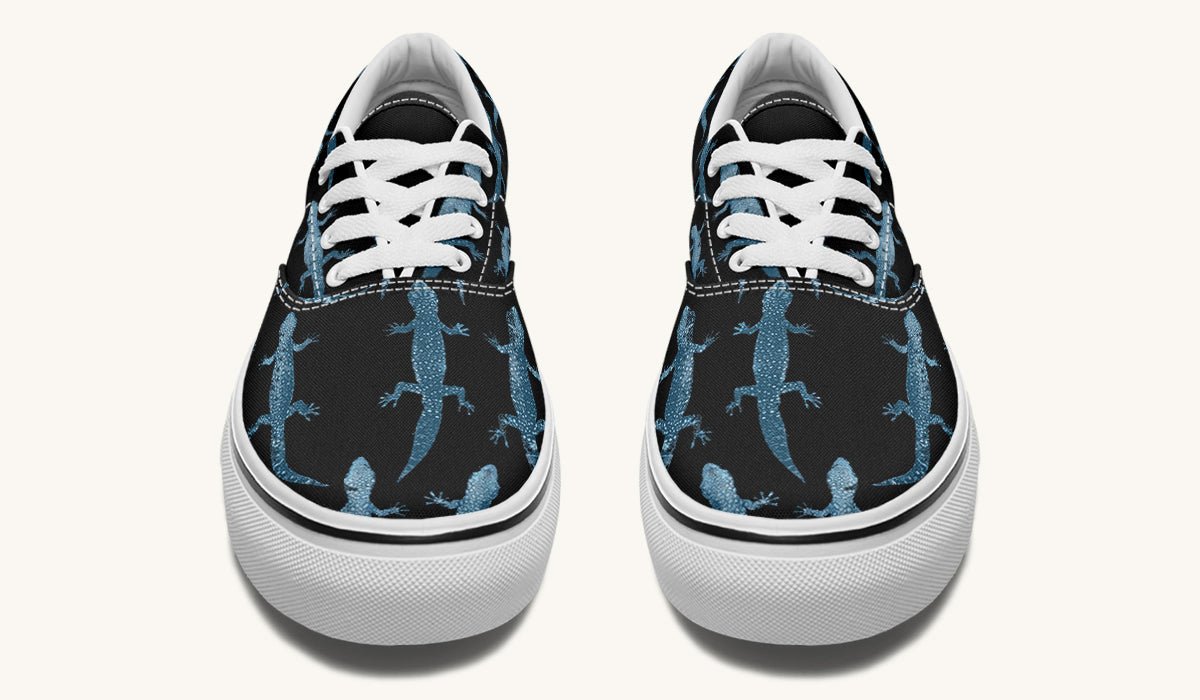 March of the Lizards Blue Black Classic Shoes - Jaded Lament