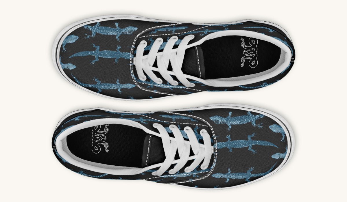 March of the Lizards Blue Black Classic Shoes - Jaded Lament