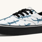 March of the Lizards Blue White Classic Shoes - Jaded Lament