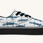 March of the Lizards Blue White Classic Shoes - Jaded Lament