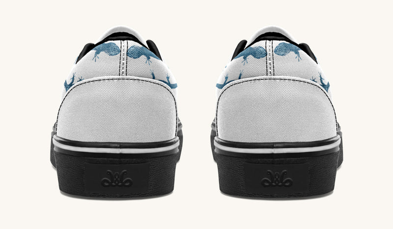 March of the Lizards Blue White Classic Shoes - Jaded Lament