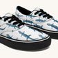 March of the Lizards Blue White Classic Shoes - Jaded Lament