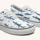 March of the Lizards Blue White Classic Shoes - Jaded Lament