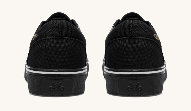 Serpent in Bloom Black Classic Shoes - Jaded Lament