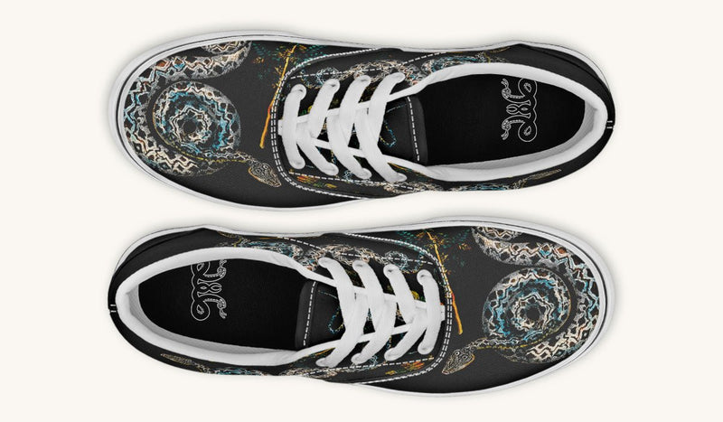 Serpent in Bloom Black Classic Shoes - Jaded Lament