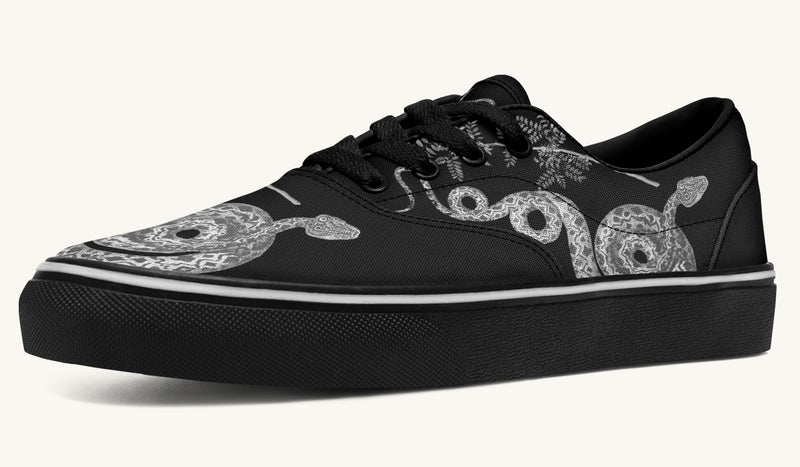 Serpent in Bloom Grey Classic Shoes - Jaded Lament